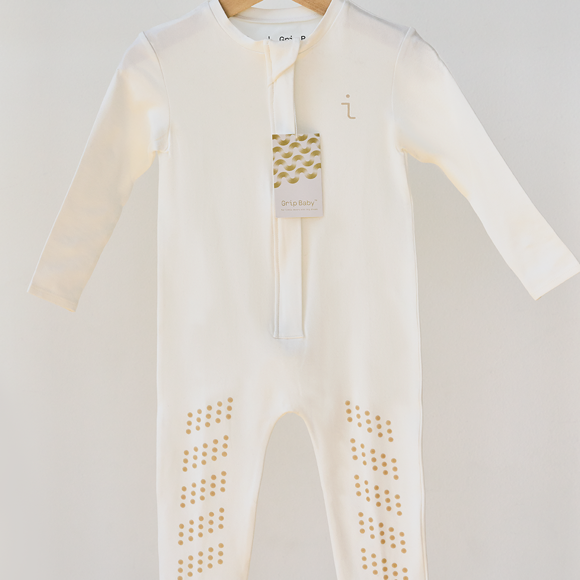 grip baby onesie milky